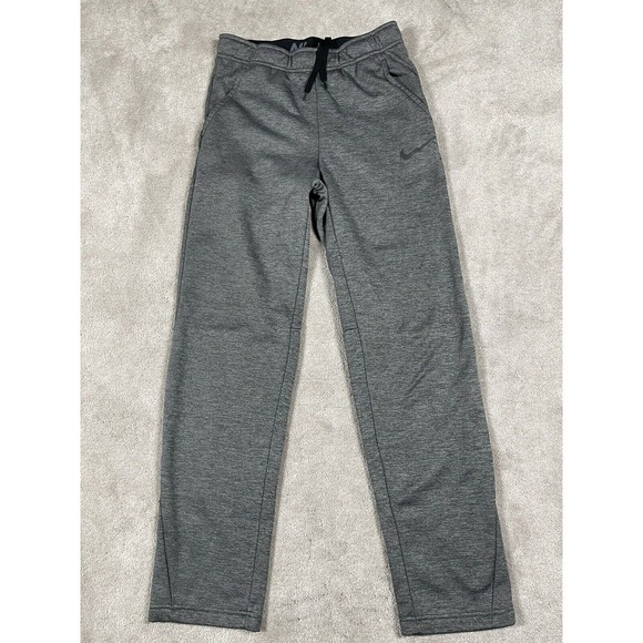Nike Sweatpants Men's S Gray Heather Dri Fit 100% Polyester Workout Straight Leg - Picture 3 of 8